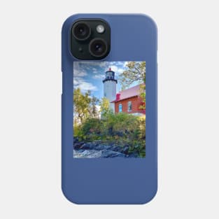 “Autumn at Eagle Harbor Lighthouse” Phone Case