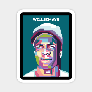 Abstract Geometric Willie Mays in WPAP Magnet