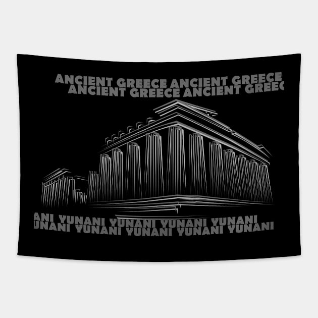 Yunani ancient greece famous building Tapestry by INDONESIA68