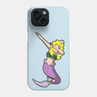 blonde dabbing mermaid Phone Case