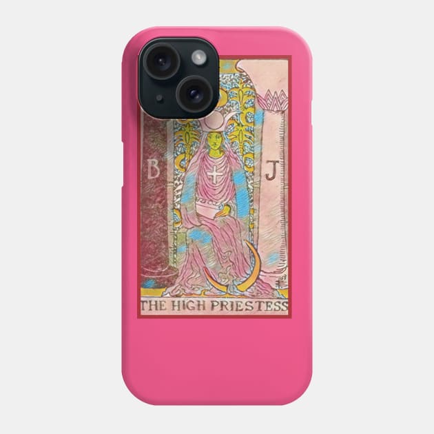 TAROT CARD The High Priestess Major Arcana Phone Case by Scarebaby