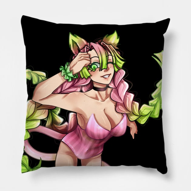 Kimetsu no yaiba - Mitsuri Kanroji Pillow by Anet Garol