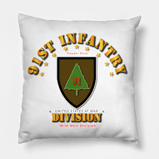 91st Infantry Division - Wild West Division Pillow