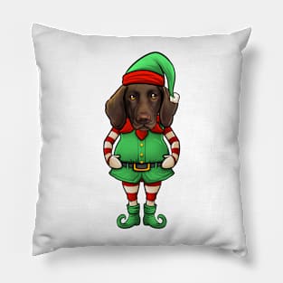 German Shorthaired Pointer Christmas Elf Pillow