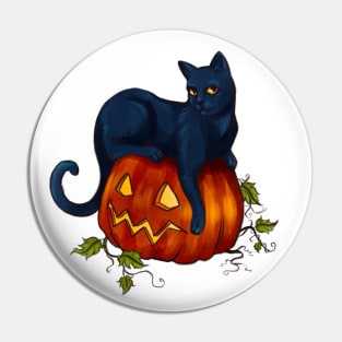 Halloween Black Cat Pin