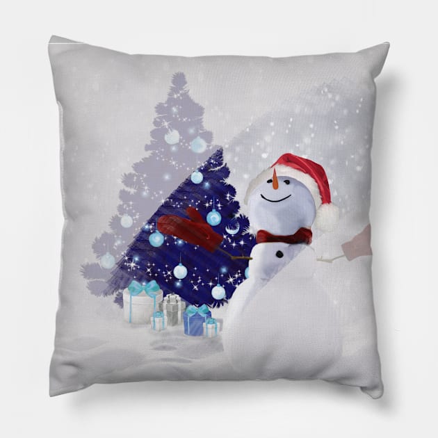 Snowman Pillow by ckai