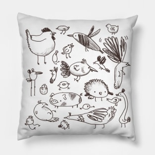 Birdies and a Pig Pillow