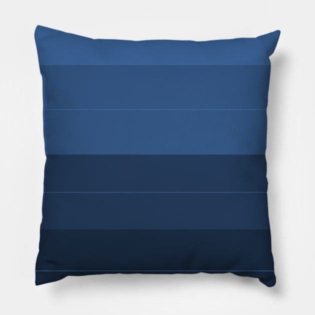 Variation on Blue Tone Stripes Pillow by Ric1926