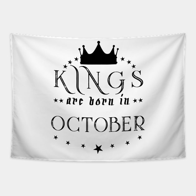 Kings Are Born In October Tapestry by mjhejazy