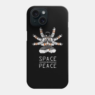 meditating astronaut Phone Case