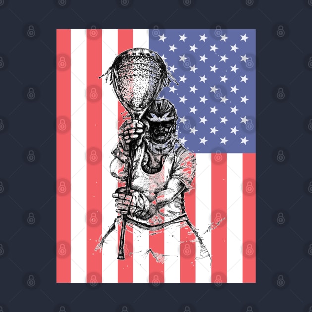 US Flag Goalie by TheArtofLax