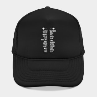 Phonetic Alphabet Pilot Funny Aviation Lover Hat