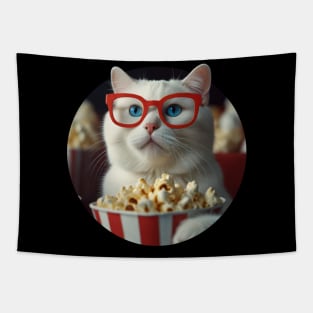 Cat Popcorn Movie Tapestry