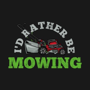 Mowing Lawn Mower Gardener T-Shirt