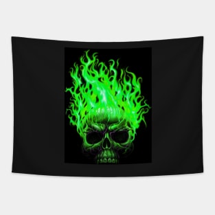 Green Skull Tapestry