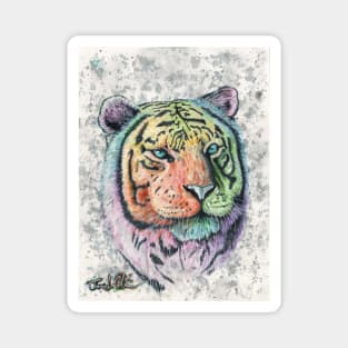 rainbow tiger Magnet