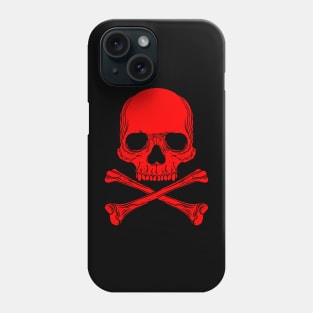 Cross bones and skull Phone Case