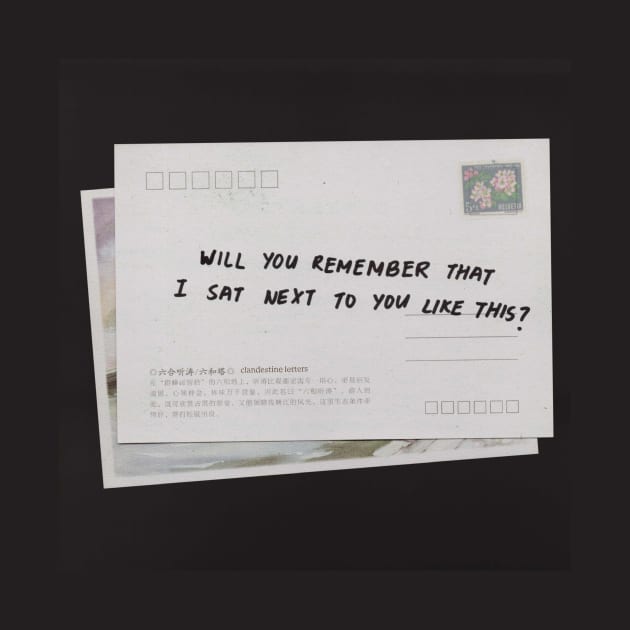 Will You Remember Postcard (2) by Clandestine Letters