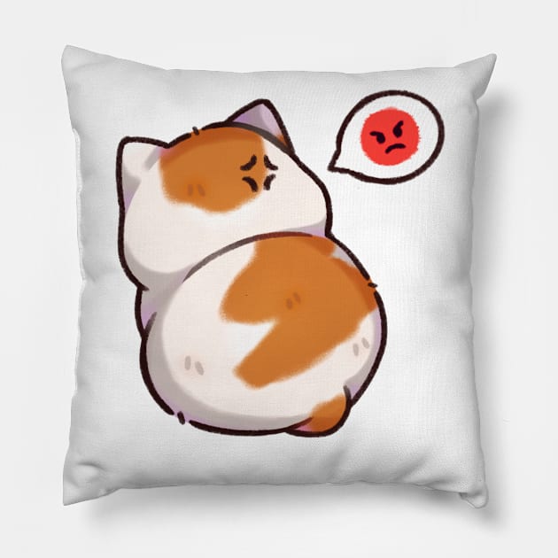 Angry Kitty Pillow by Riacchie Illustrations