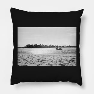 Fishing Boat in Bahia Brazil Shot on Film Pillow