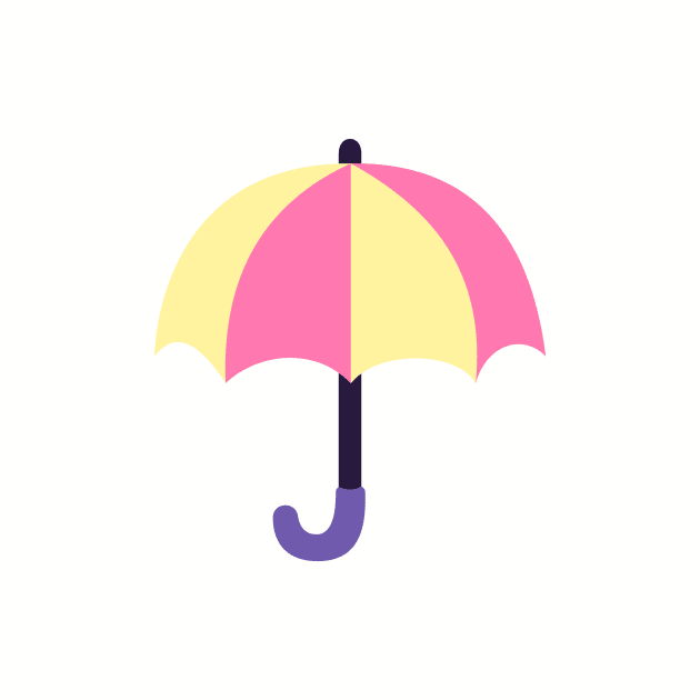 Pink and yellow umbrellas by petitspixels