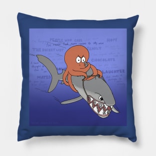 Riding the Shark- The Cancer Battle Pillow