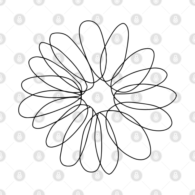 DAISY FLOWER - Daisy One Line Art  - Daisy Single Line Art by Tilila