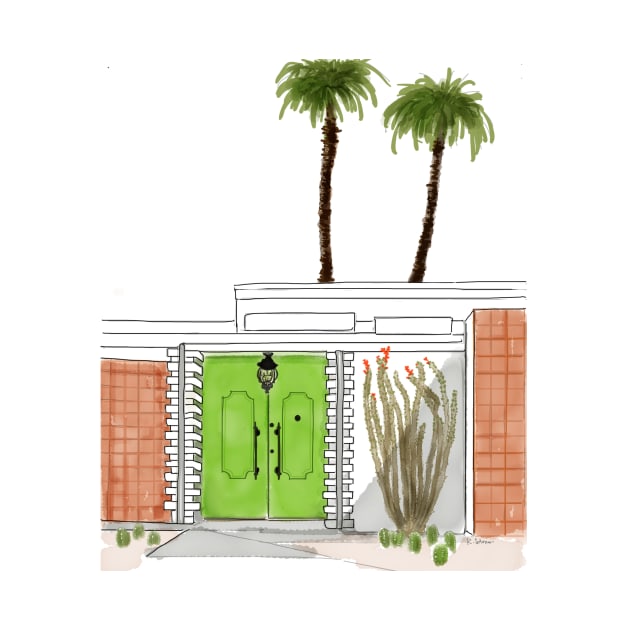 Palm Springs Lime Green Door by kschowe