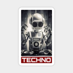 Techno Robot DJ Magnet