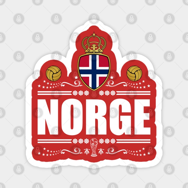 NORGE VIGNETTE | NORWAY FOOTBALL GIFTS Magnet by VISUALUV