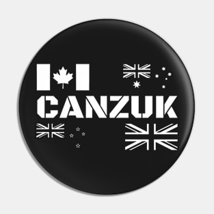 CANZUK Flags in Military Design Pin