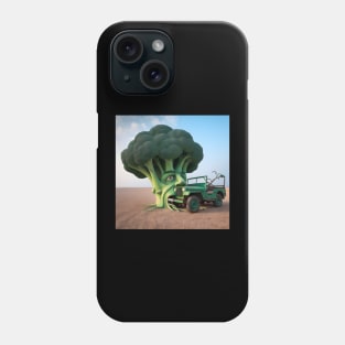 Broccoli eating a Jeep -  Salvador Dali Style Phone Case