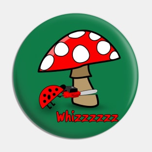 Jealous ladybug sawing a mushroom , Mimiw Pin