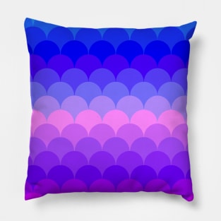 Ombre Rainbow Scales Pattern Pillow