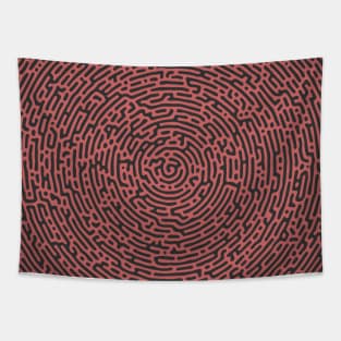 Circular Spiral Turing Pattern (Rose Gold) Tapestry