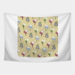 Liyue Flowers Print (Beige) Tapestry