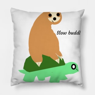 Sloth riding a tortoise! Pillow