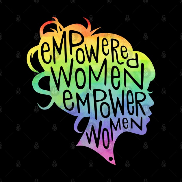 Feminist Empowered Women March Colorful Rainbow by springins