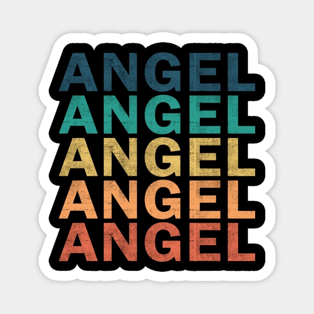 Angel Name T Shirt - Angel Vintage Retro Name Gift Item Tee Magnet by henrietacharthadfield