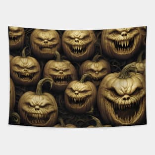 Pumpkins Monster Tapestry