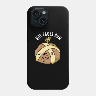 Hot Cross Bun Cute Angry Bun Pun Phone Case