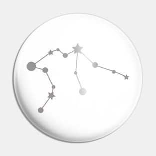 Aquarius Zodiac Constellation in Silver Pin