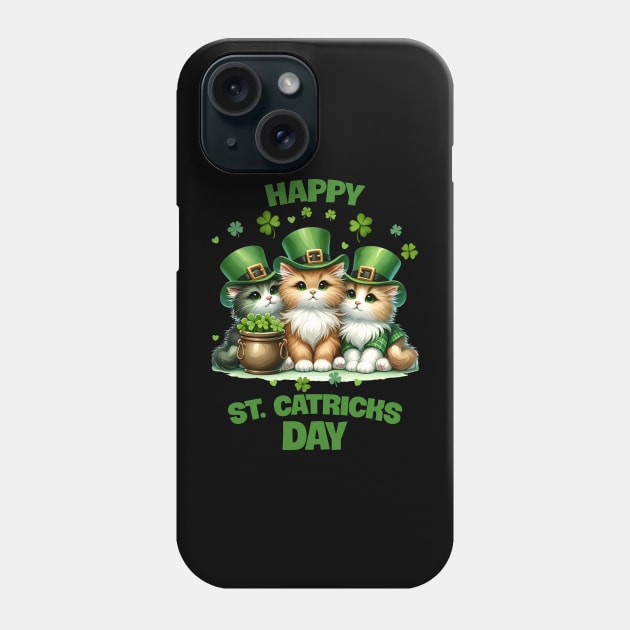 St. Catrick's Day Cute Cats Phone Case by BaliChili