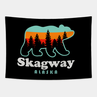 Skagway Alaska Travel Retro Bear Mountains Tapestry