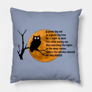 Halloween Poem About a Big Owl Pillow