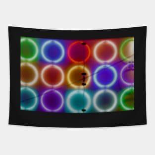 Neon disco lights detail Tapestry