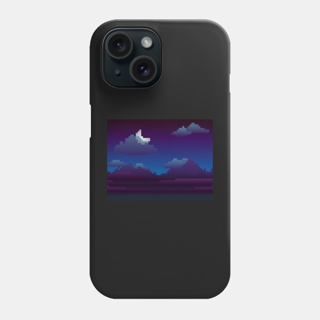 Moonlit Mountains Phone Case by christinegames