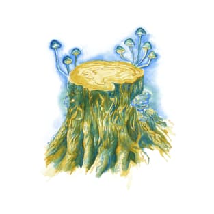 Mushroom Tree Stump T-Shirt