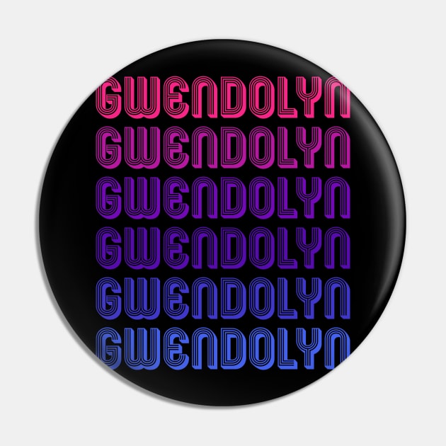 Gwendolyn - Retro Minimal Line Pattern Pin by Fusti