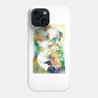 CHARLES DICKENS - watercolor portrait .2 Phone Case